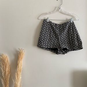 Geometric Embroidered Shorts